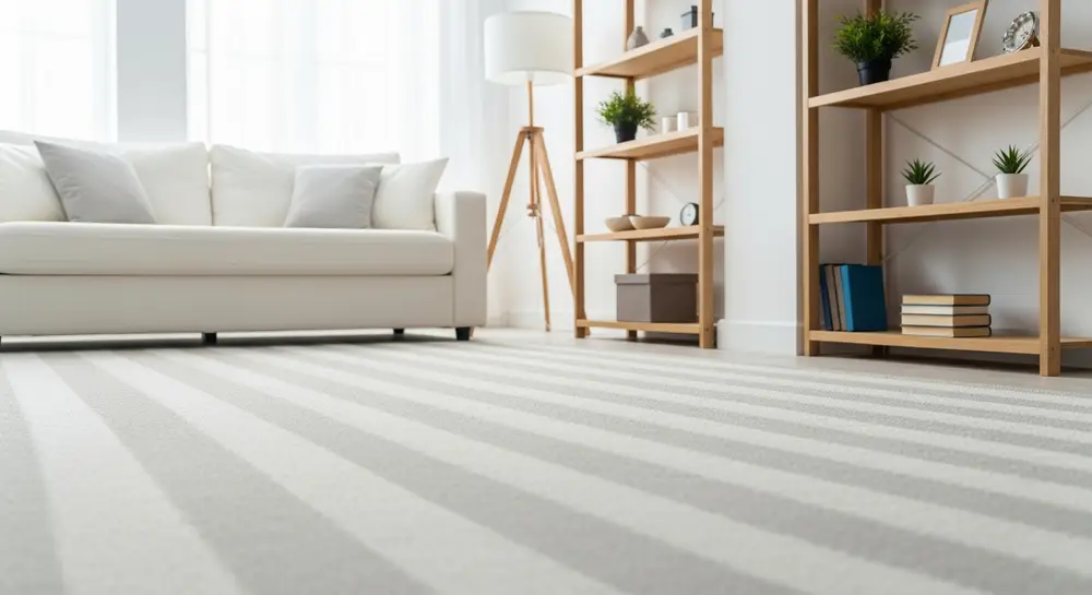 Freshly vacuumed living room