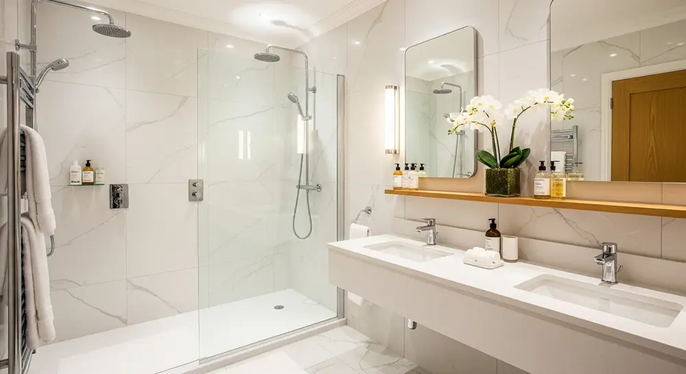 Gleaming bathroom after cleaning