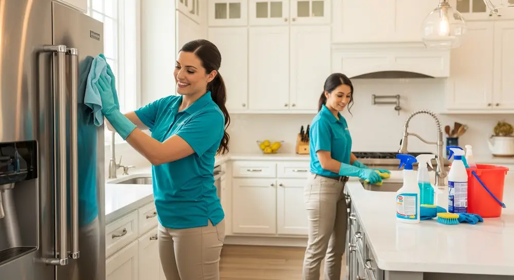 La Bella cleaning team in action