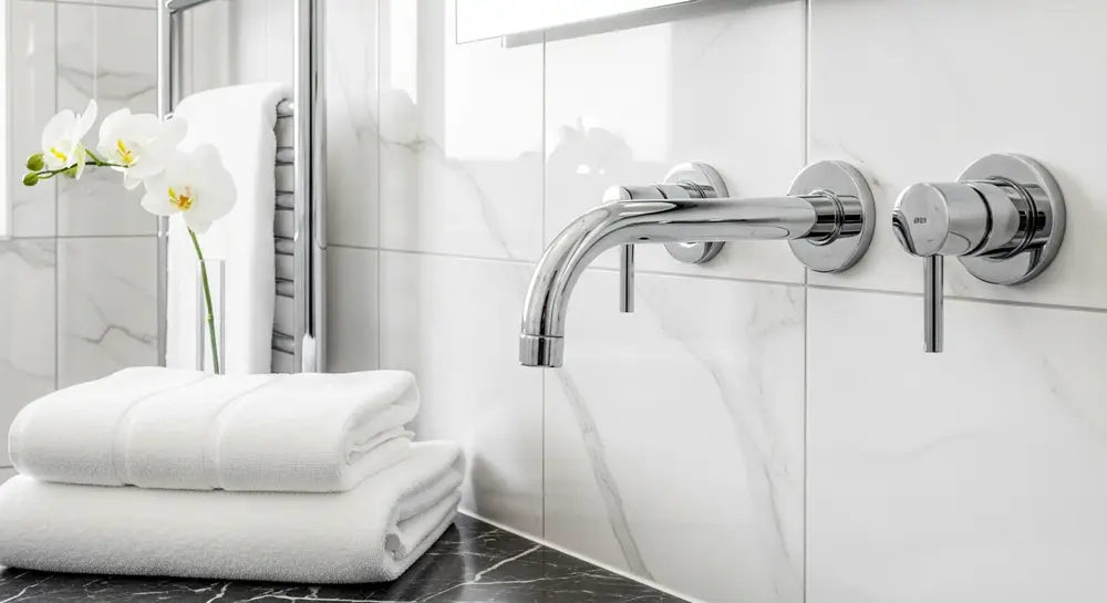 Pristine bathroom after La Bella cleaning